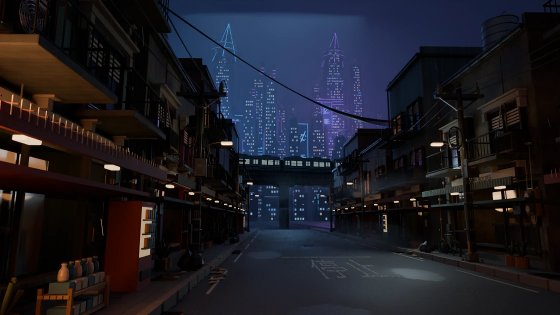 架空都市場景概念圖